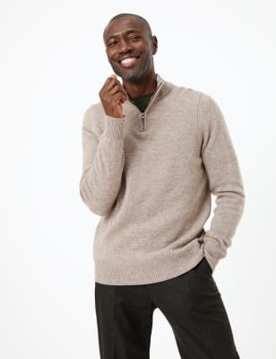 lambswool half zip