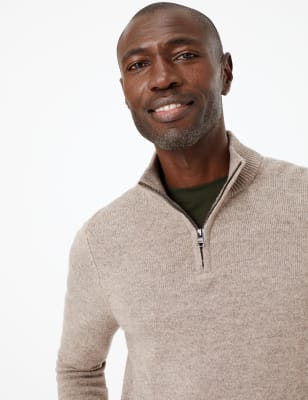 lambswool half zip