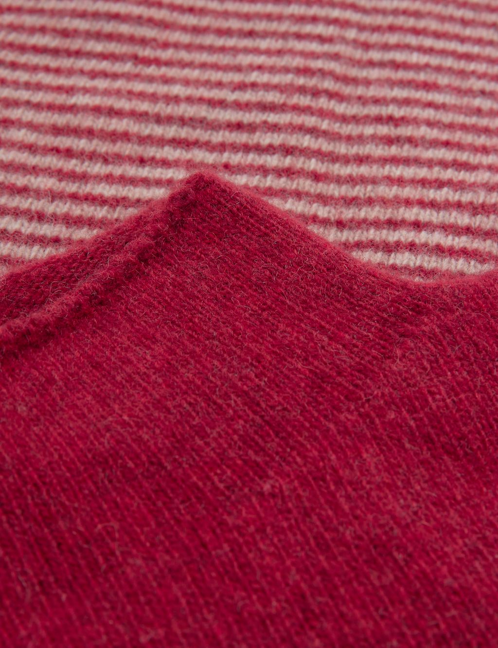 Pure Lambswool Striped Funnel Neck Jumper 4 of 9