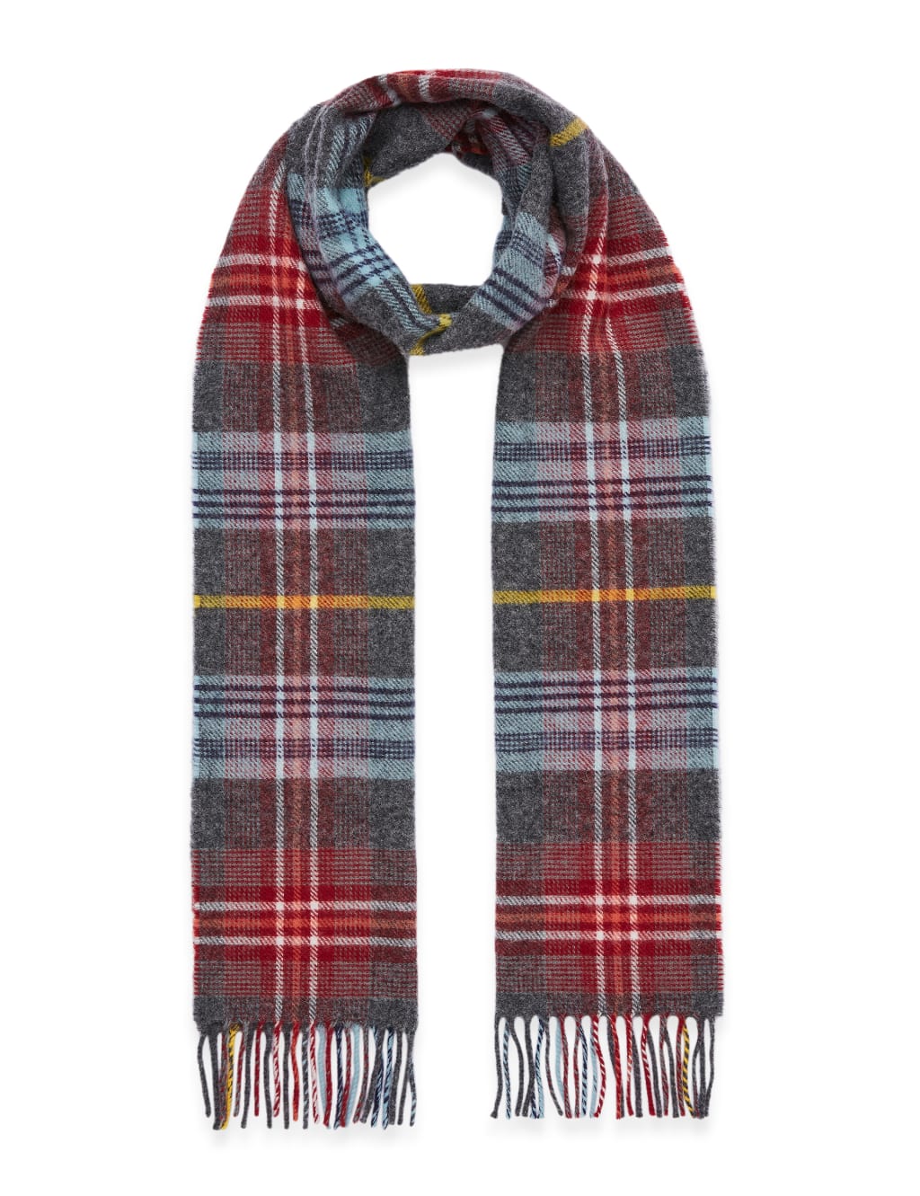 Pure Lambswool Tartan Fringed Scarf 3 of 3