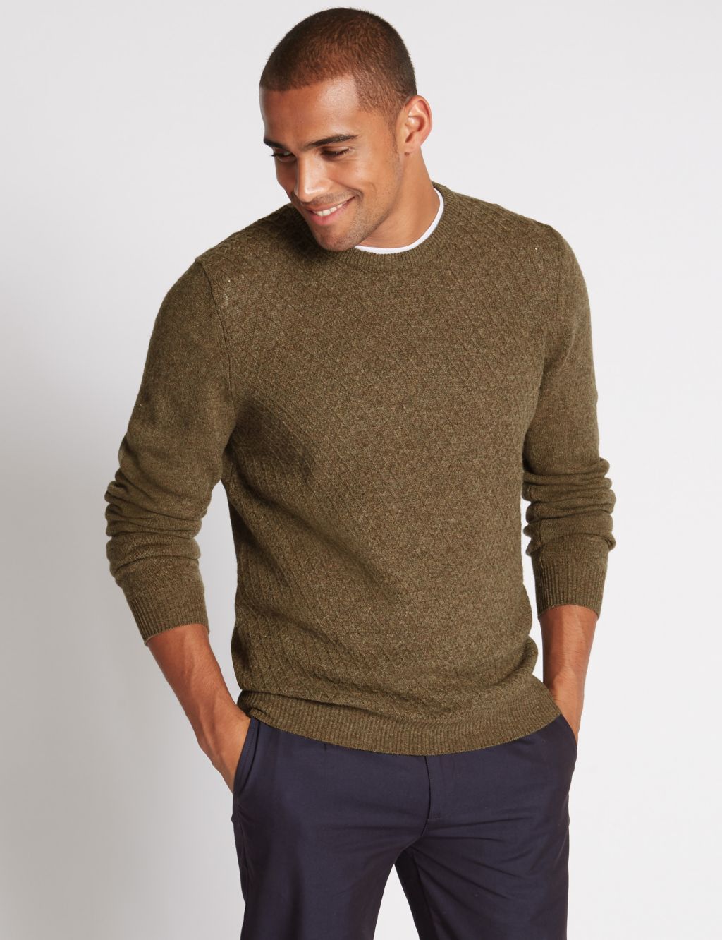 Pure Lambswool Textured Jumper 3 of 3