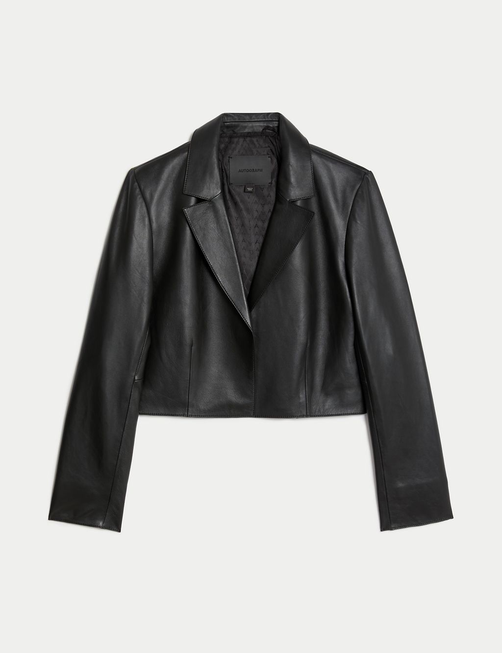 Pure Leather Cropped Blazer 1 of 6