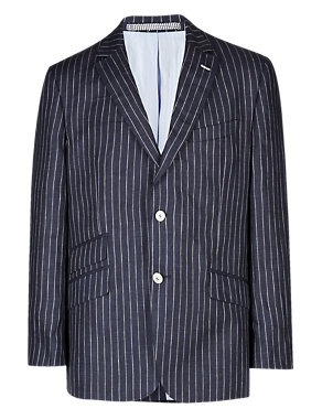 Pure Linen 2 Button Striped Jacket Image 2 of 8