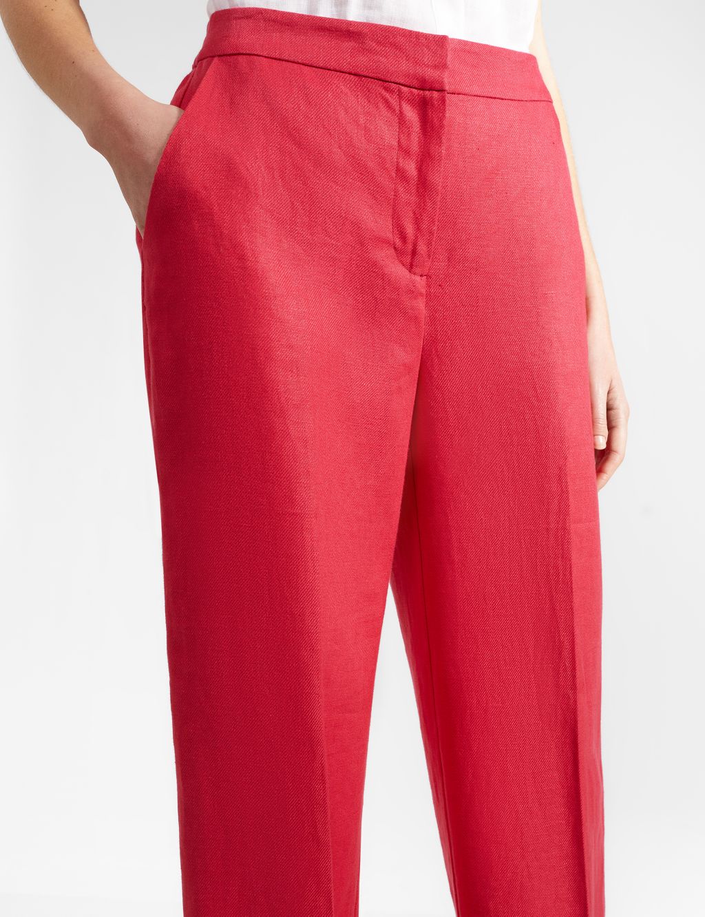 Pure Linen Ankle Grazer Trousers 2 of 7