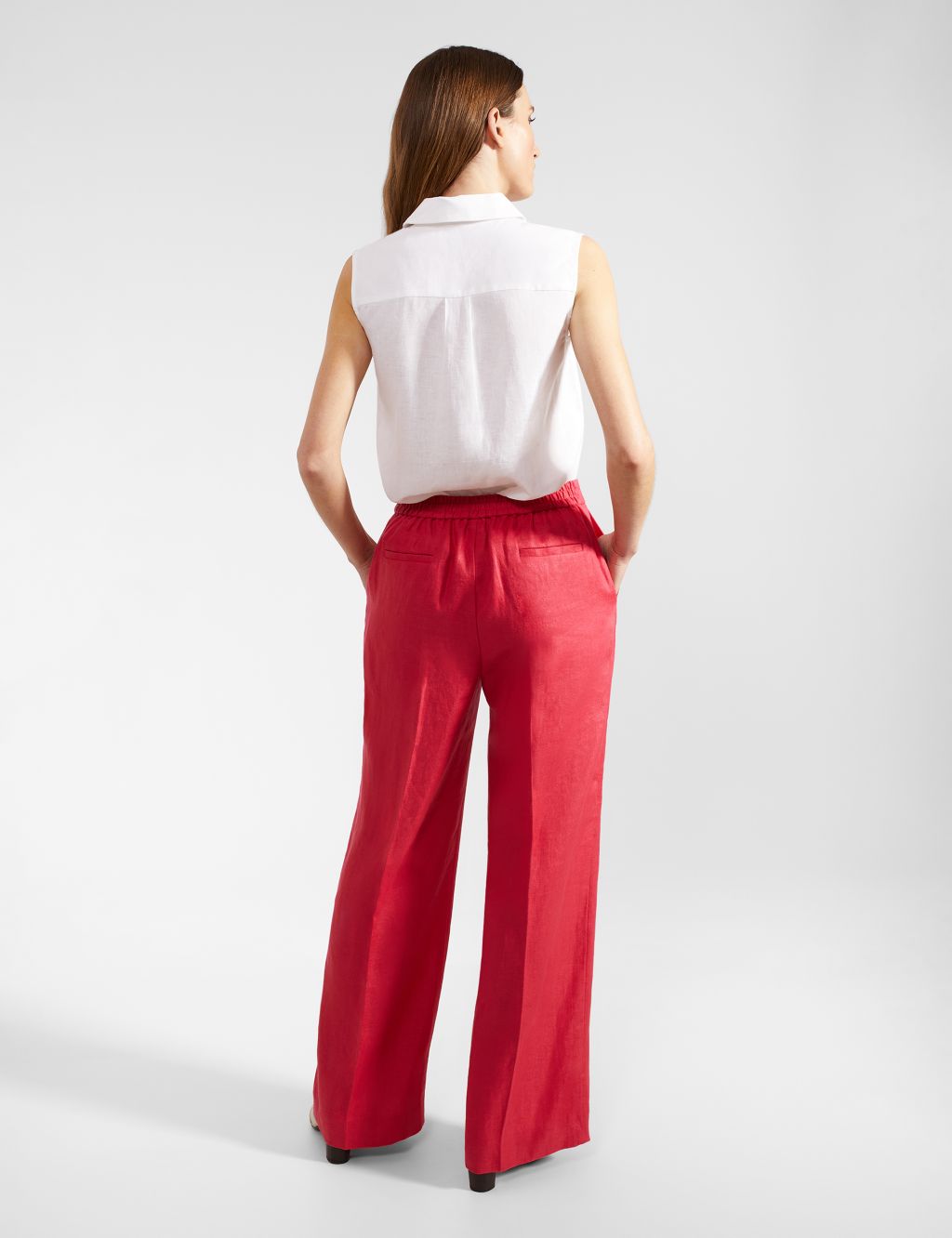 Pure Linen Ankle Grazer Trousers 6 of 7