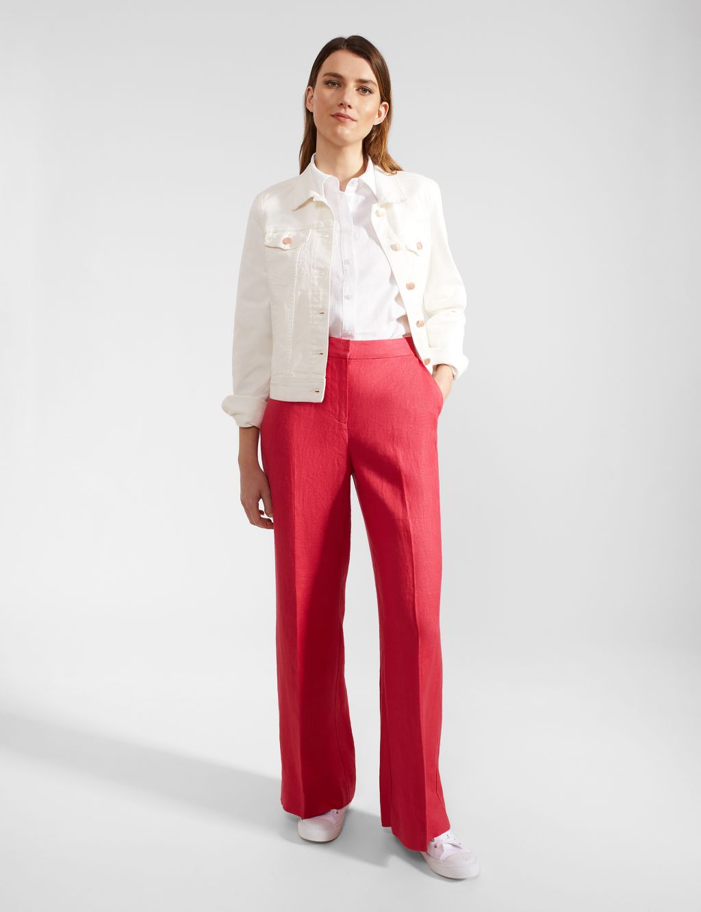 Pure Linen Ankle Grazer Trousers 5 of 7