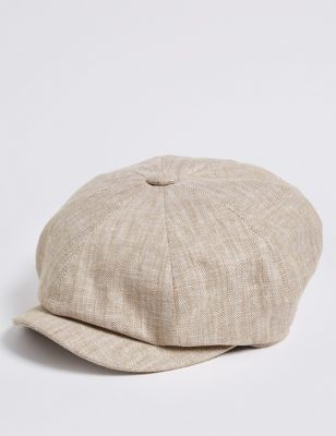 Pure Linen Bakerboy Hat | M&S Collection | M&S