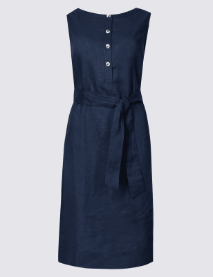 Marks and spencer hot sale linen tunic dress