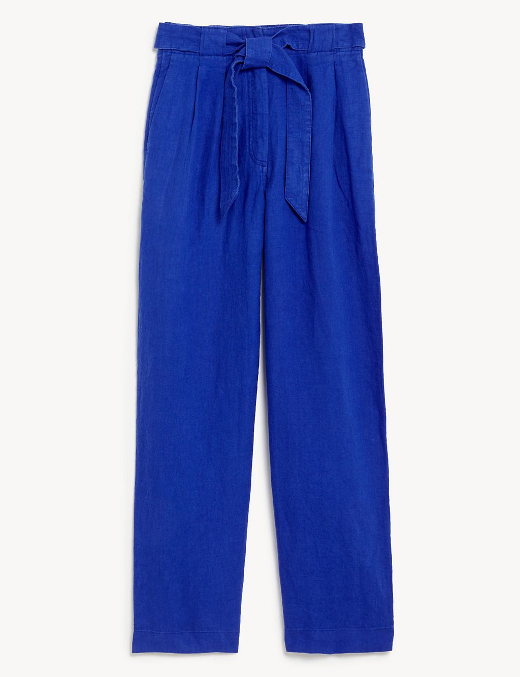 Pure Linen Belted Wide Leg Trousers 1 of 6