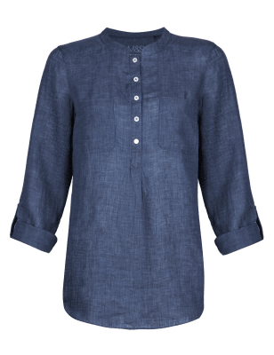 m&s pure linen shirt