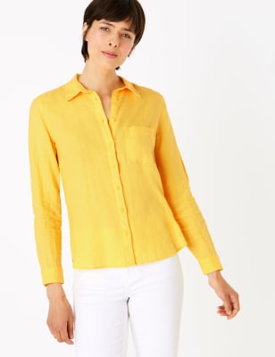 marks and spencer yellow blouse