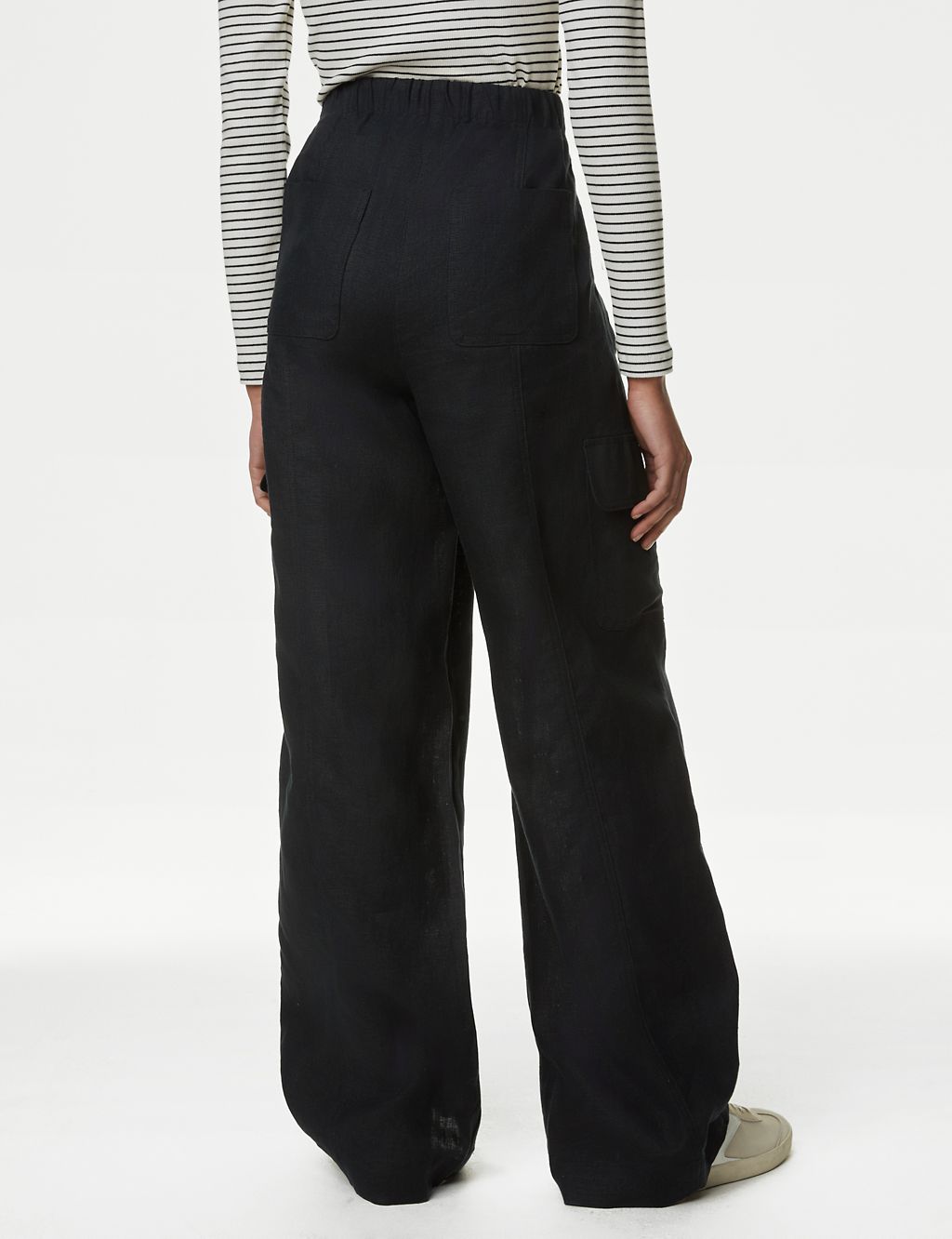 Pure Linen Cargo Trousers 5 of 5