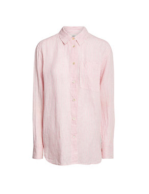 Pure Linen Collared Relaxed Shirt Image 2 of 5