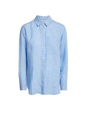 Pure Linen Collared Relaxed Shirt Image 2 of 5