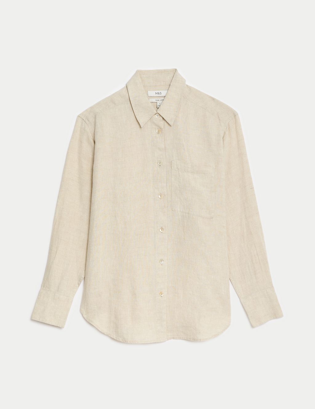 Pure Linen Collared Relaxed Shirt 1 of 5