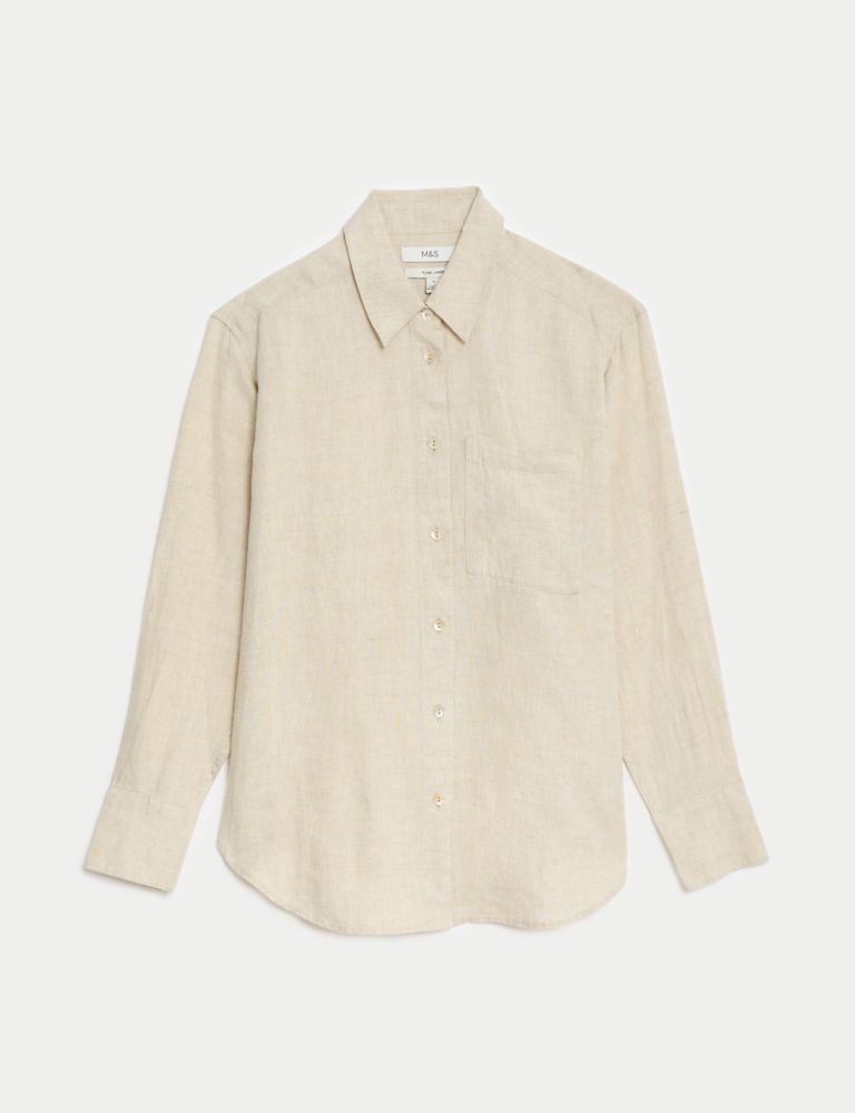 Pure Linen Collared Relaxed Shirt 2 of 5
