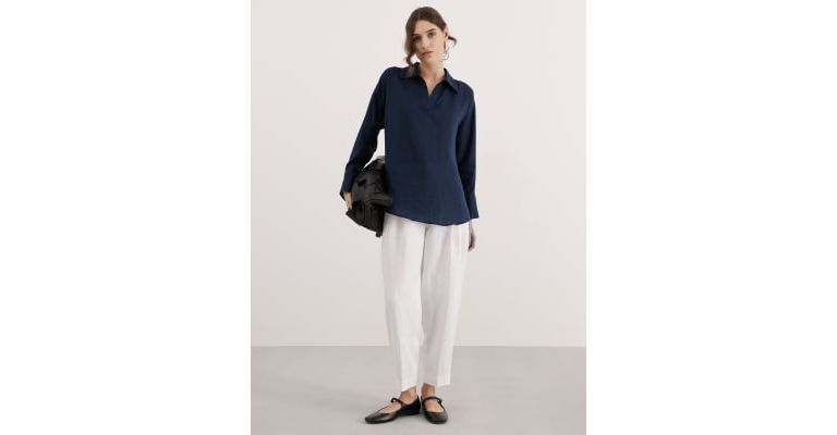 Pure Linen Collared Relaxed Shirt 3 of 6