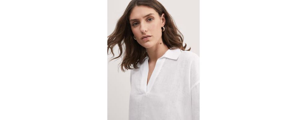 Pure Linen Collared Relaxed Shirt 1 of 6