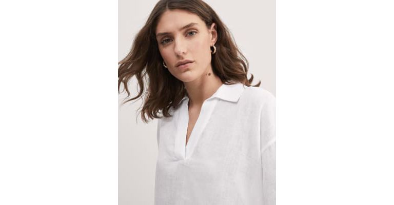 Pure Linen Collared Relaxed Shirt 3 of 6