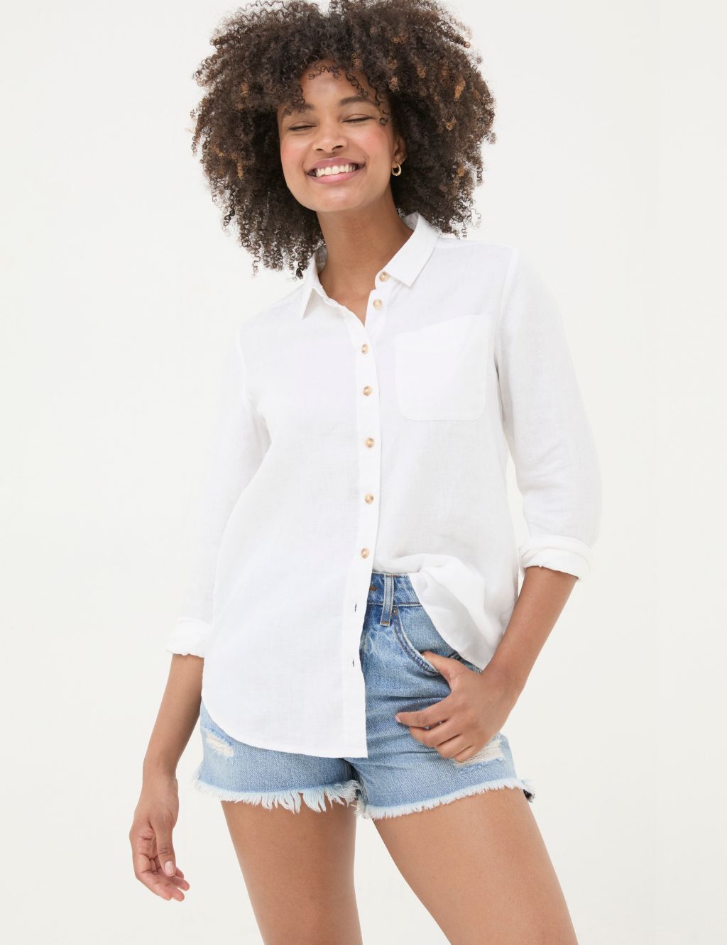 Pure Linen Collared Shirt 3 of 4