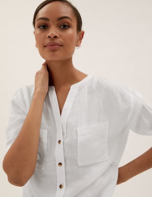 m&s linen shirt womens