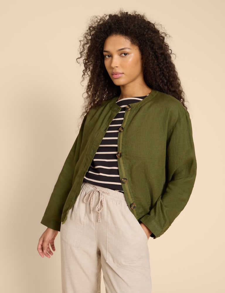 Linen short jacket online