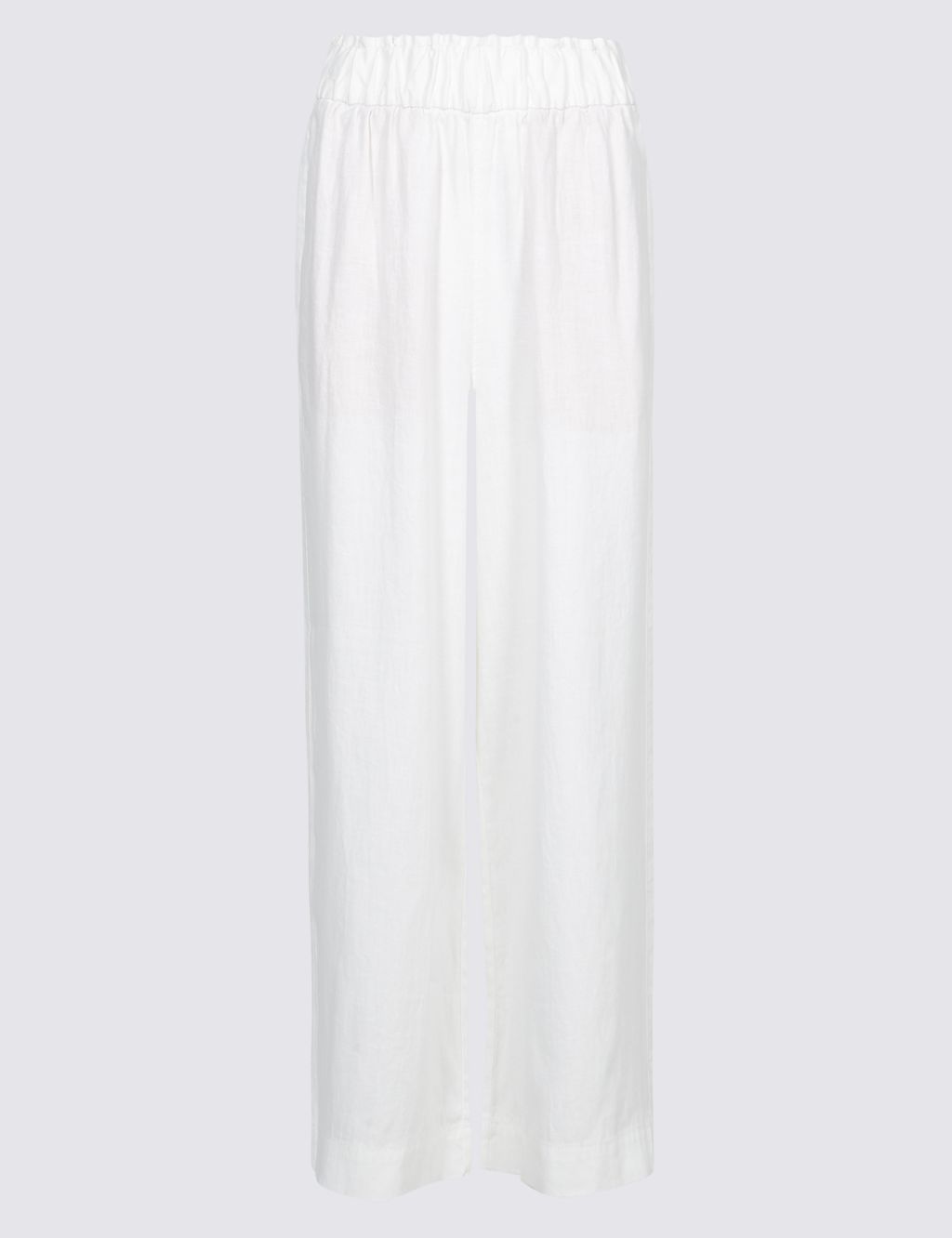 Pure Linen Cropped Wide Leg Trousers 1 of 6