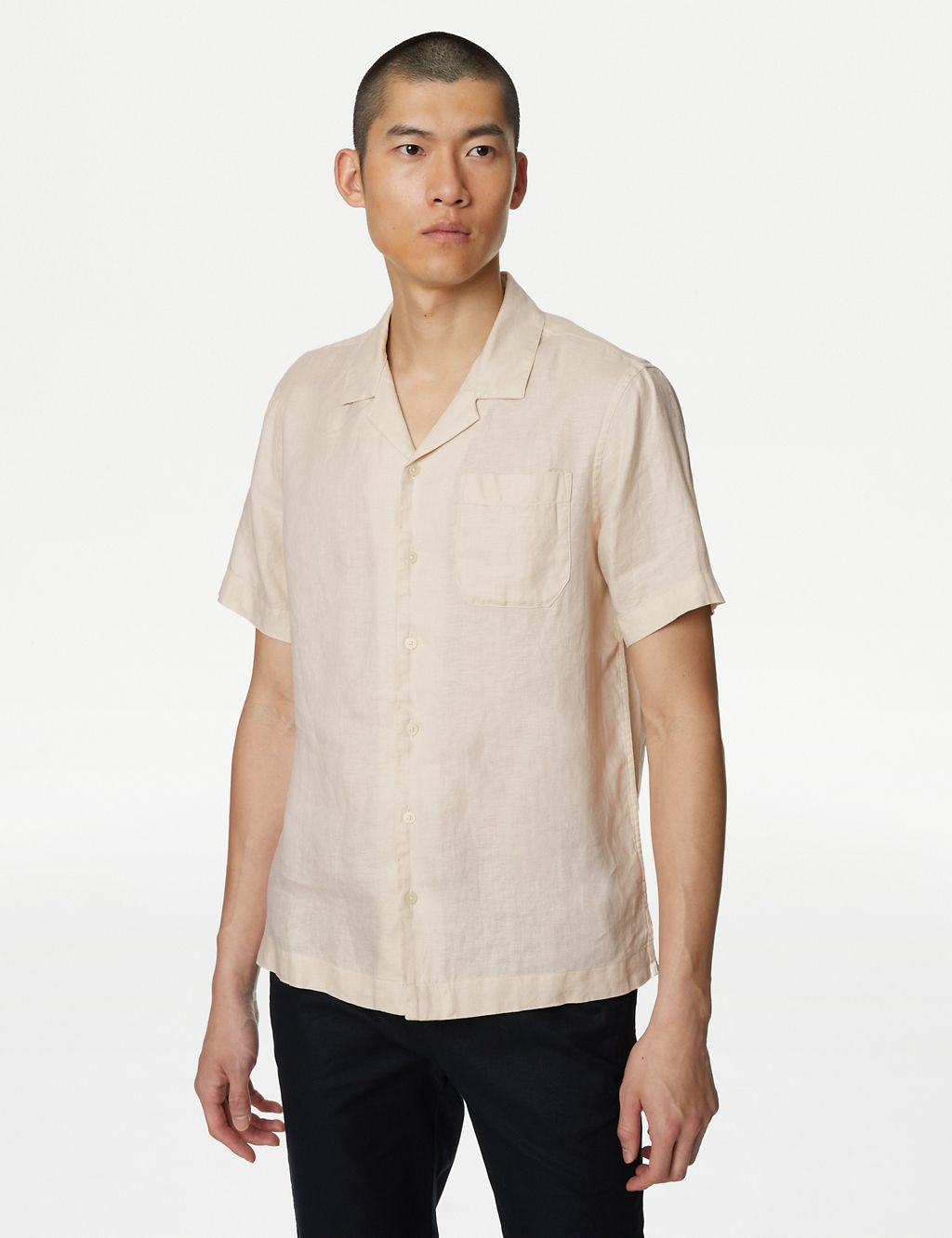 Pure Linen Cuban Collar Shirt 3 of 5