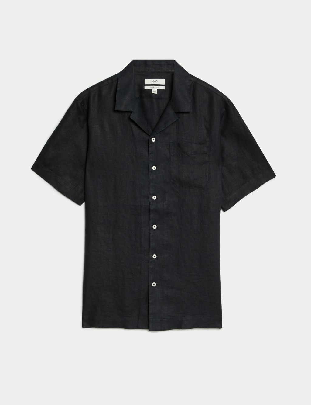 Pure Linen Cuban Collar Shirt | M&S Collection | M&S