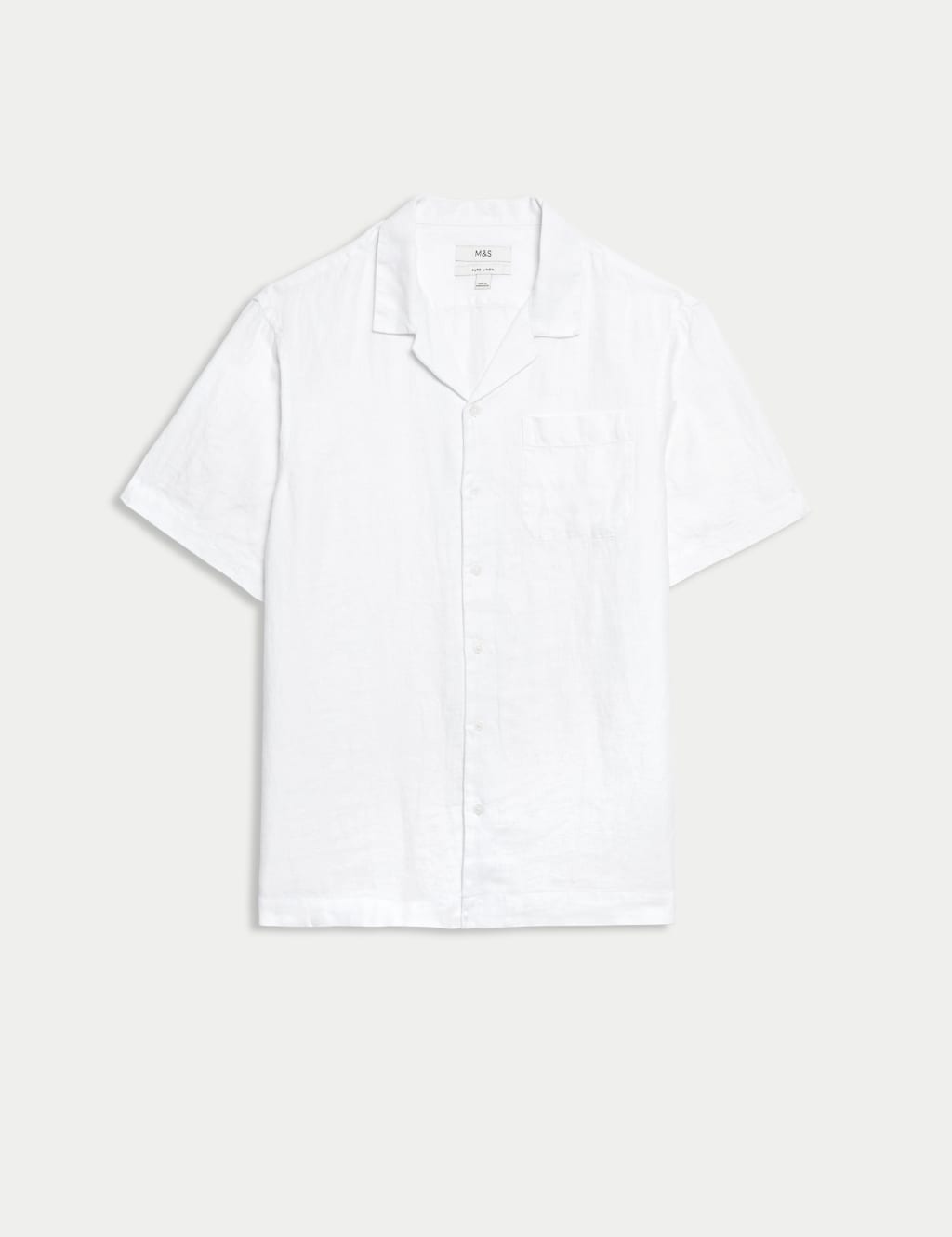 Pure Linen Cuban Collar shirt M&S Collection M&S