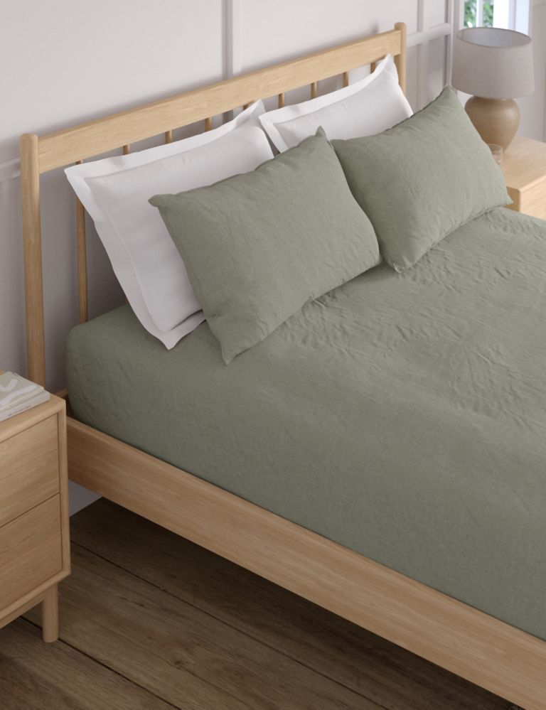 Pure Linen Deep Fitted Sheet 3 of 4