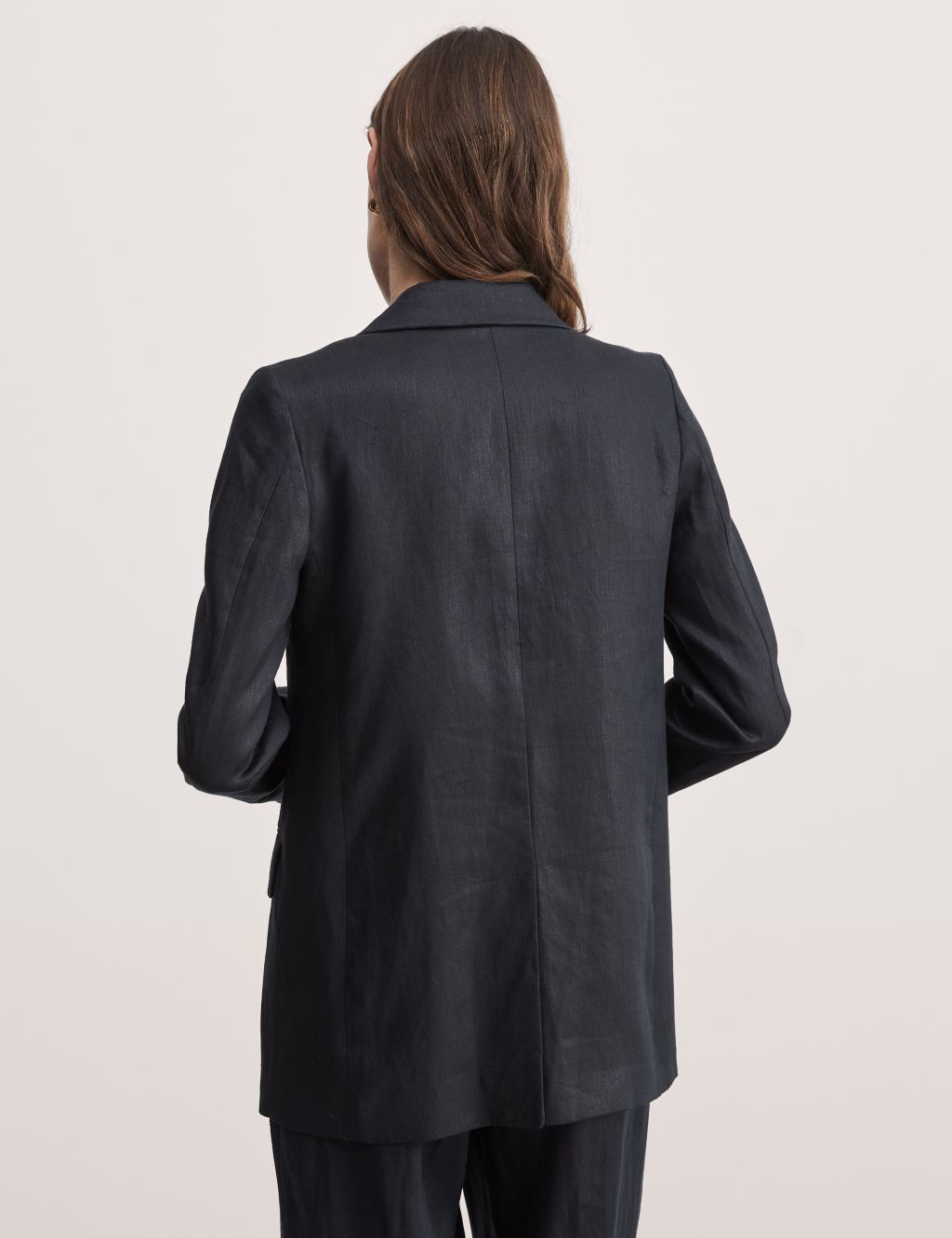 Pure Linen Double Breasted Pea Coat 6 of 6