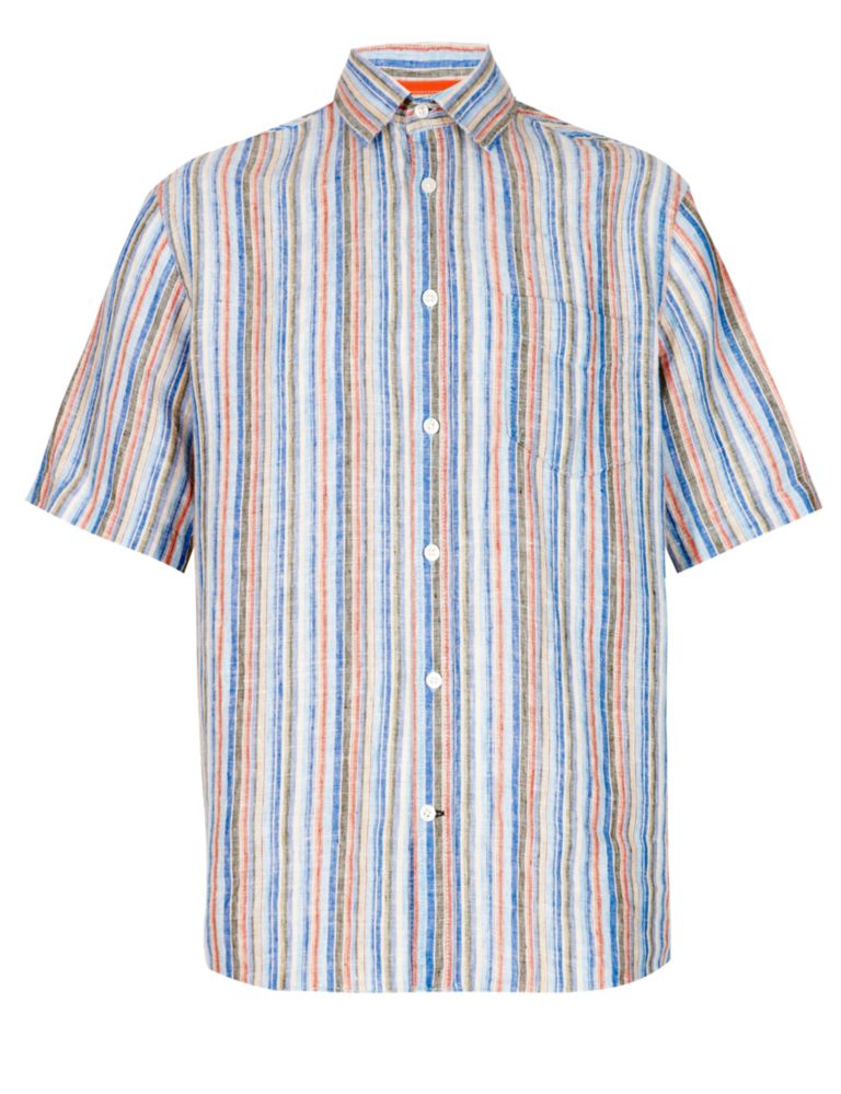 Pure Linen Easy to Iron Multi-Striped Shirt 2 of 4