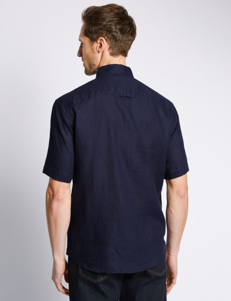 Pure Linen Easy to Iron Short Sleeve Shirt 3 of 4