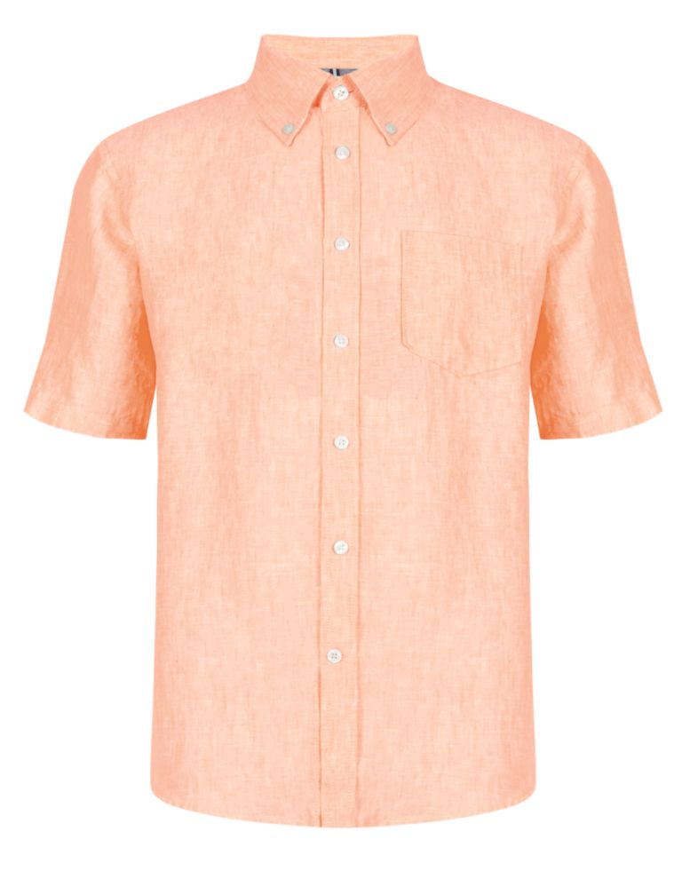 Pure Linen Easy to Iron Short Sleeve Shirt 2 of 4