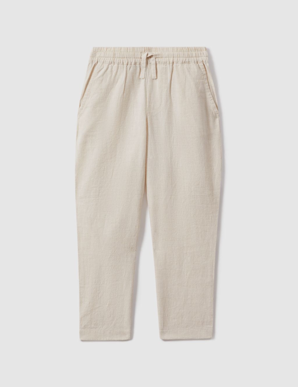 Pure Linen Elasticated Waist Trousers (3-14 Yrs) 1 of 4
