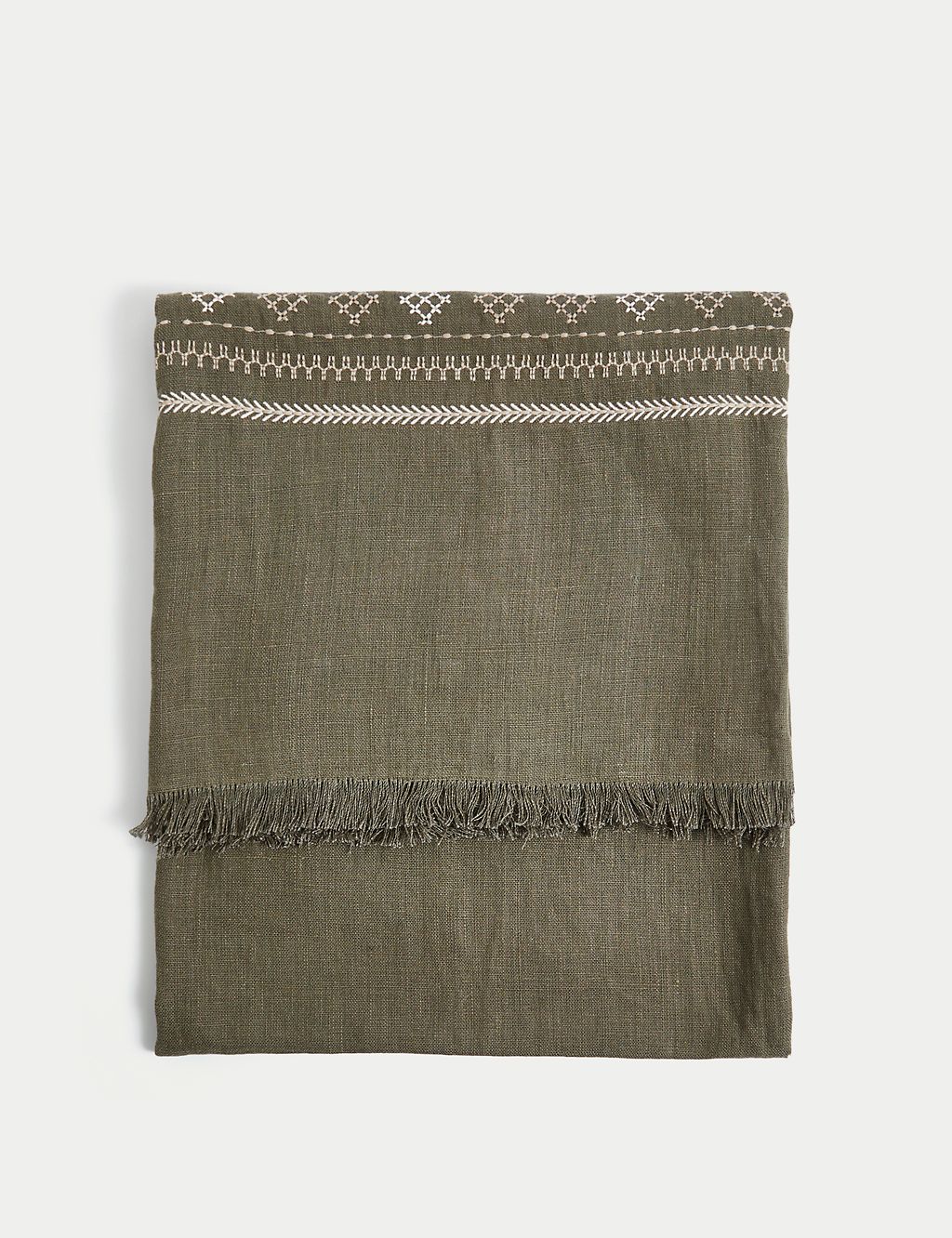 Pure Linen Embroidered Throw 3 of 4