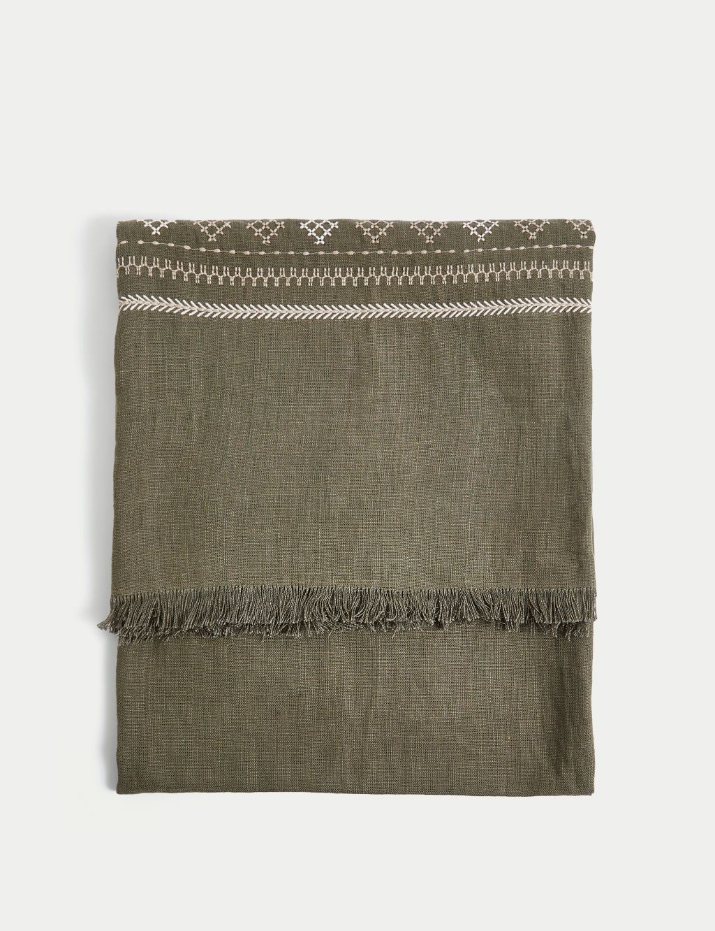Pure Linen Embroidered Throw 3 of 5