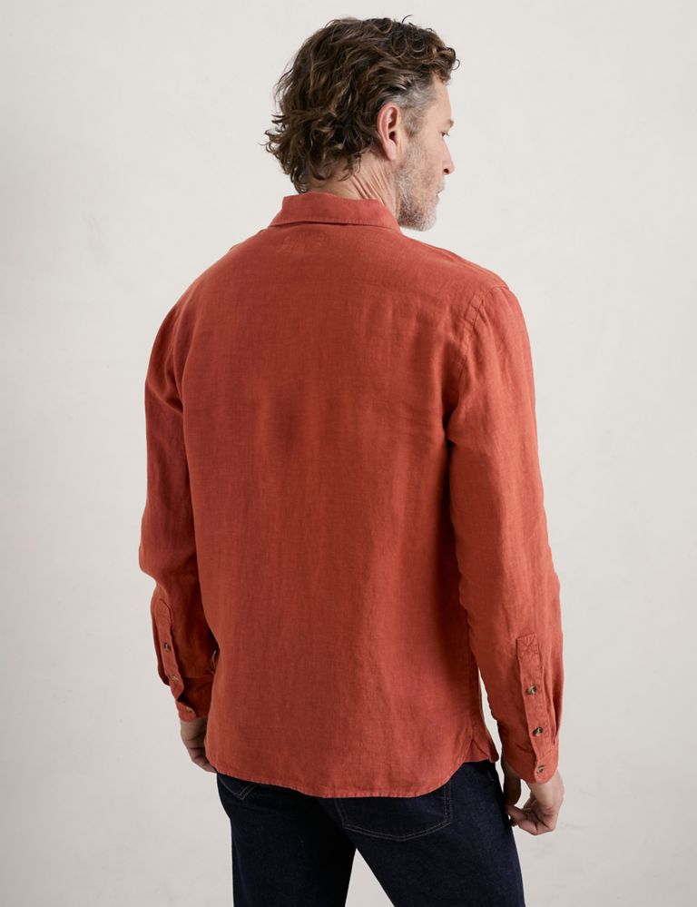 Pure Linen Flannel Shirt 4 of 5