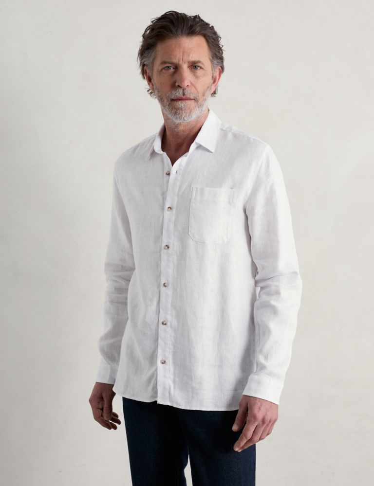 Pure Linen Flannel Shirt | Seasalt Cornwall | M&S