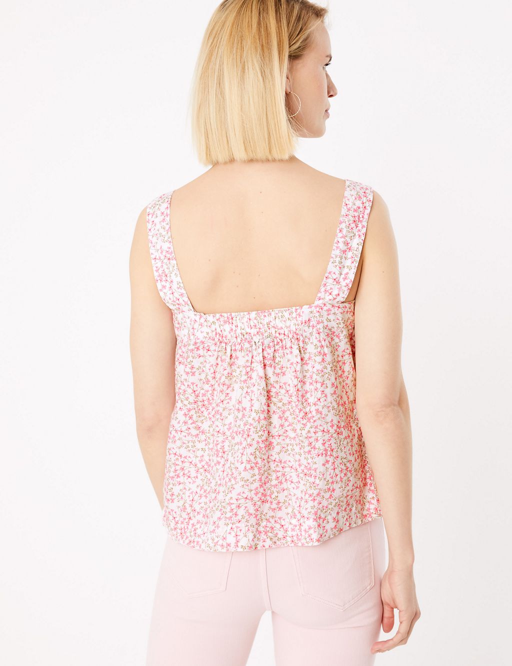 Pure Linen Floral Camisole Top 4 of 4