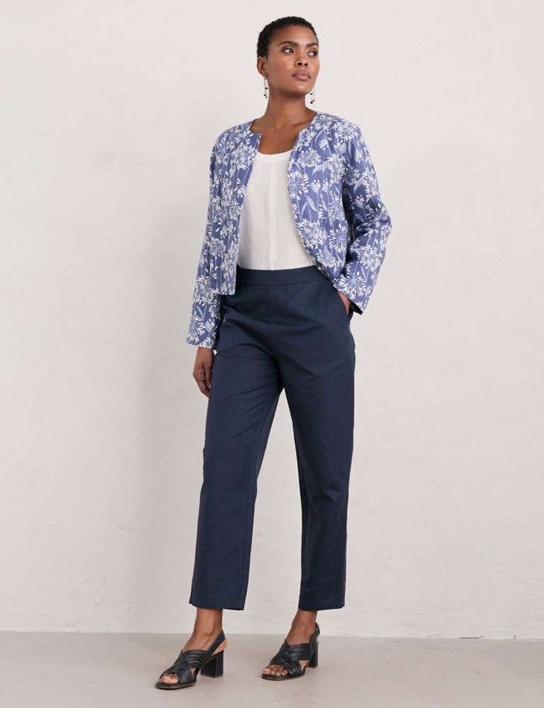 Pure Linen Floral Jacket 1 of 5