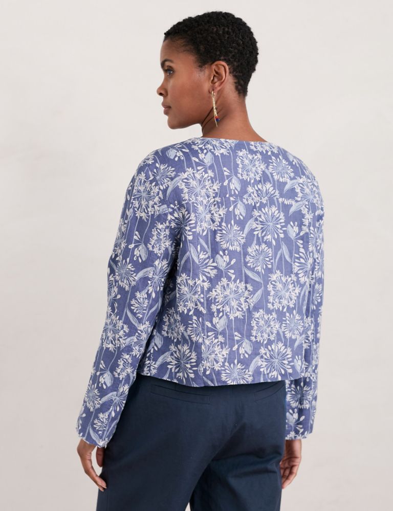 Pure Linen Floral Jacket 4 of 5