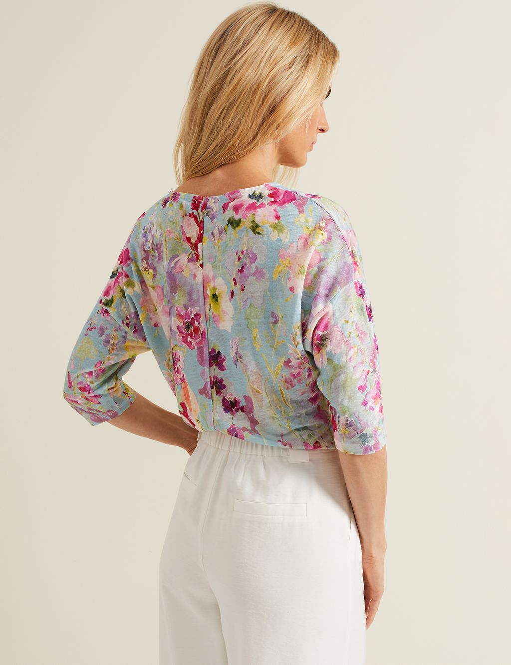 Pure Linen Floral Top 2 of 6