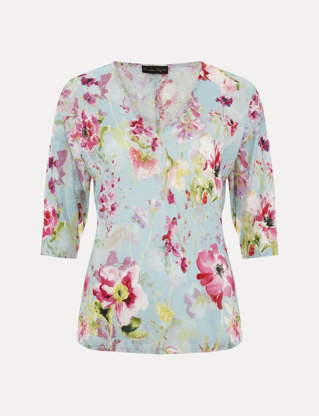 Pure Linen Floral Top 1 of 6
