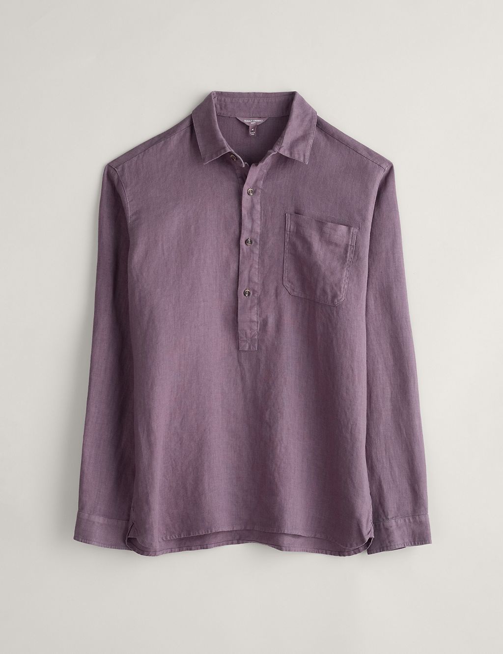 Pure Linen Garment Dyed Overshirt 1 of 5
