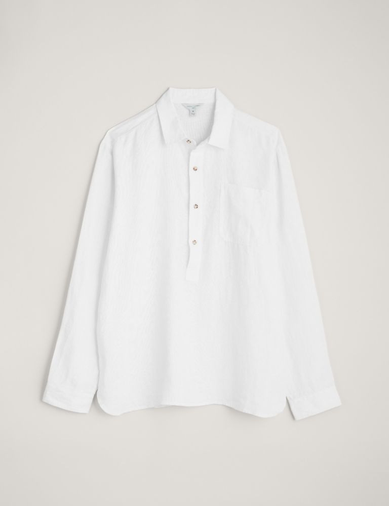Pure Linen Garment Dyed Overshirt | Seasalt Cornwall | M&S