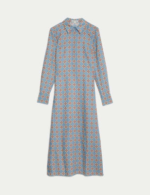 Midi linen outlet shirt dress