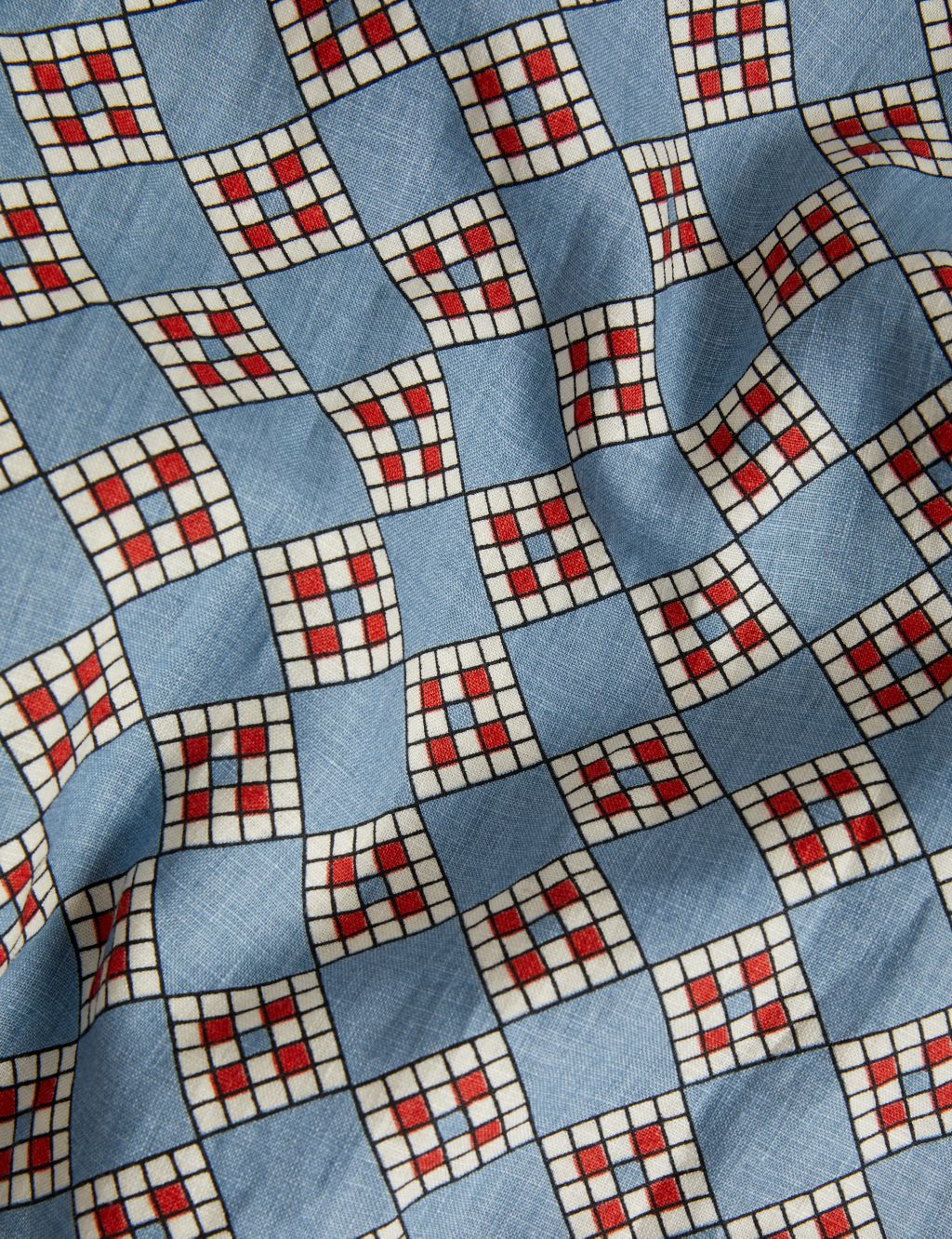 Pure Linen Geometric Midi Shirt Dress 6 of 6