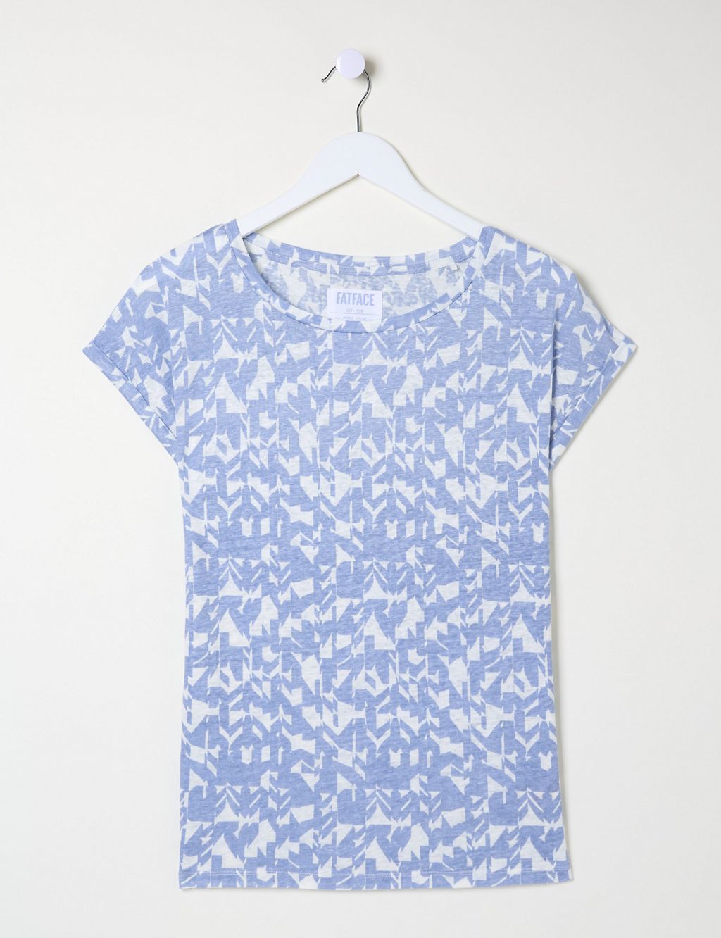 Pure Linen Geometric T-Shirt 1 of 5